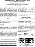 Cover page: Inhibition Mechanism of Phonological Short-term Memory in Foreign Language Processing