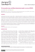 Cover page: Primary pulmonary undifferentiated pleomorphic sarcoma (PPUPS).