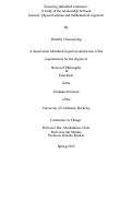 Cover page: Fostering embodied coherence: A study of the relationship between learners’ physical actions and mathematical cognition