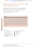 Cover page: Signal Transduction: From the Atomic Age to the Post-Genomic Era