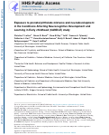 Cover page: Exposure to prenatal phthalate mixtures and neurodevelopment in the Conditions Affecting Neurocognitive Development and Learning in Early childhood (CANDLE) study