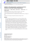 Cover page: Validation of the Implementation Leadership Scale (ILS) in Substance use Disorder Treatment Organizations.
