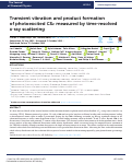 Cover page: Transient vibration and product formation of photoexcited CS2 measured by time-resolved x-ray scattering.