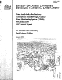 Cover page: Data analysis for preliminary conceptual model design, Vadose Zone monitoring system (VZMS), McClellan AFB. 1997 Annual Report