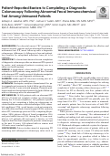 Cover page: Patient-Reported Barriers to Completing a Diagnostic Colonoscopy Following Abnormal Fecal Immunochemical Test Among Uninsured Patients