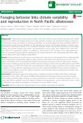 Cover page: Foraging behavior links climate variability and reproduction in North Pacific albatrosses