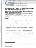 Cover page: Systolic dysfunction in patients with methamphetamine use and heart failure with preserved ejection fraction