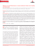 Cover page: Absence of July Phenomenon in Acute Ischemic Stroke Care Quality and Outcomes