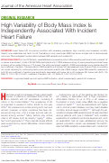 Cover page: High Variability of Body Mass Index Is Independently Associated With Incident Heart Failure.