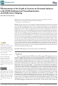 Cover page: Measurement of the Depth of Lesions on Proximal Surfaces with SWIR Multispectral Transillumination and Reflectance Imaging