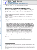 Cover page: Experiences of Anticipated and Enacted Pre-exposure Prophylaxis (PrEP) Stigma Among Latino MSM in Los Angeles