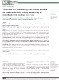 Cover page: Validation of a consumer-grade activity monitor for continuous daily activity monitoring in individuals with multiple sclerosis