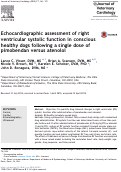 Cover page: Echocardiographic assessment of right ventricular systolic function in conscious healthy dogs following a single dose of pimobendan versus atenolol