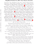 Cover page: Simplified models for LHC new physics searches