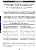 Cover page: Increased high-density lipoprotein cholesterol levels in mice with XX versus XY sex chromosomes.