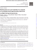 Cover page: Multivariate two-part statistics for analysis of correlated mass spectrometry data from multiple biological specimens