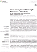 Cover page: Virtual Reality Reward Training for Anhedonia: A Pilot Study.