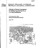 Cover page: Estimates of Energy Consumption by Building Type and End Use at U.S. Army Installations