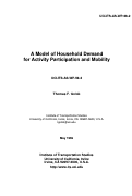 Cover page: A Model of Household Demand for Activity Participation and Mobility