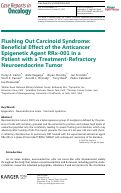 Cover page: Flushing Out Carcinoid Syndrome: Beneficial Effect of the Anticancer Epigenetic Agent RRx-001 in a Patient with a Treatment-Refractory Neuroendocrine Tumor