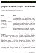 Cover page: Scaling up from greenhouse resistance to fitness in the field for a host of an emerging forest disease
