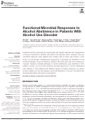 Cover page: Functional Microbial Responses to Alcohol Abstinence in Patients With Alcohol Use Disorder