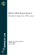 Cover page: EGS Collab Experiment 2: Distributed temperature (DTS) system