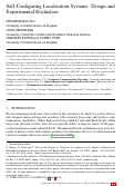 Cover page: Self-configuring Localization Systems:  Design and Experimental Evaluation