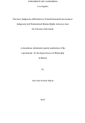 Cover page: Chicana/o Indigenous Affirmation as Transformational Consciousness: Indigeneity and Transnational Human Rights Advocacy since the Chicana/o Movement