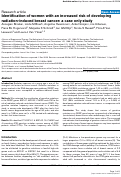 Cover page: Identification of women with an increased risk of developing radiation-induced breast cancer: a case only study