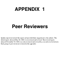 Cover page: Refinement of the HCUP Quality Indicators: Appendix 1 Peer Reviewers