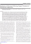 Cover page: Evaluation of Outcomes Following Surgical Treatment of Hidradenitis Suppurativa.