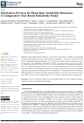 Cover page: Alternative Devices for Heart Rate Variability Measures: A Comparative Test-Retest Reliability Study.