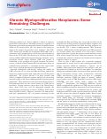 Cover page: Chronic Myeloproliferative Neoplasms