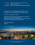 Cover page: A framework for estimating the energy-saving potential of occupant behaviour improvement