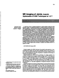 Cover page: MR imaging of joints: analytic optimization of GRE techniques at 1.5 T.