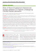 Cover page: Role of Renin‐Angiotensin‐Aldosterone System Inhibition in Patients Undergoing Carotid Revascularization