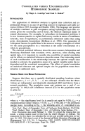 Cover page: Correlated Versus Uncorrelated Hydrologic Samples