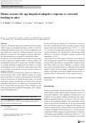 Cover page: Disuse rescues the age-impaired adaptive response to external loading in mice.