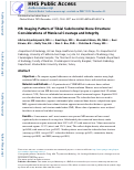 Cover page: MR imaging pattern of tibial subchondral bone structure: considerations of meniscal coverage and integrity