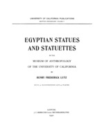 Cover page of Egyptian Statues and Statuettes in the Museum of Anthropology of the University of California