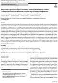 Cover page: Improved high-throughput screening technique to rapidly isolate Chlamydomonas transformants expressing recombinant proteins