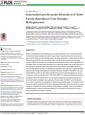 Cover page: Automated and Accurate Estimation of Gene Family Abundance from Shotgun Metagenomes