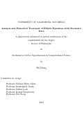 Cover page: Analysis and Numerical Treatment of Elliptic Equations with Stochastic Data