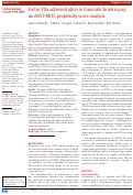 Cover page: Factor VIIa administration in traumatic brain injury: an AAST-MITC propensity score analysis