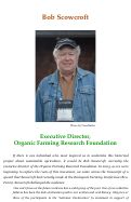 Cover page: Bob Scowcroft: Executive Director, Organic Farming Research Foundation