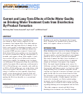 Cover page: Current and Long-Term Effects of Delta Water Quality on Drinking Water Treatment Costs from Disinfection Byproduct Formation