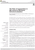 Cover page: The Role of Lipoproteins in Mycoplasma-Mediated Immunomodulation