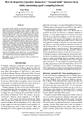 Cover page: How do disparities reproduce themselves? “Ground truth” inference fromutility-maximizing agent’s sampling behavior