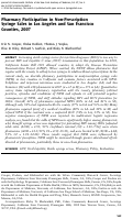 Cover page: Pharmacy Participation in Non-Prescription Syringe Sales in Los Angeles and San Francisco Counties, 2007